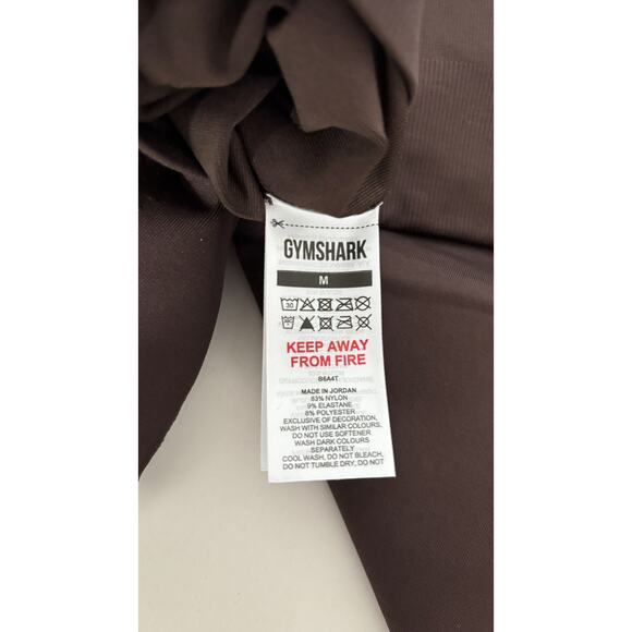 GymShark High Rise Sweat Seamless Leggings Womens Medium New B6A4T Brown - Picture 8 of 11